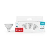 Лампа светодиодная Basic 5.5Вт MR16 4100К GU5.3 490лм (уп.3шт)  10135262T
