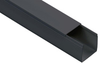 Кабель-канал 60х60 L2000 пластик ЭЛЕКОР черн.  EL-KK10-060-060-1-K02