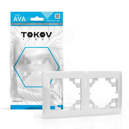 Рамка 2-м AVA бел.  TKL-AV-RM2-C01