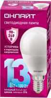 Лампа светодиодная 90 426 OLL-G45-13-230-6.5K-E14-FR (PRO 90-240В)  90426