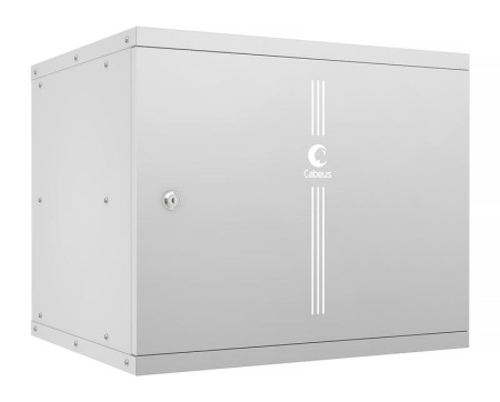 Шкаф телекоммуникационный настенный разборный LIGHT WSC-05D-9U55/45m 19дюйм 9U дверь метал. сер.  10177c