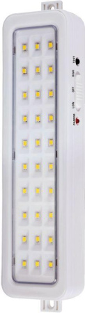 Светильник светодиодный LA-112 30LED 220В аккумуляторный Li-ion бел.  13149