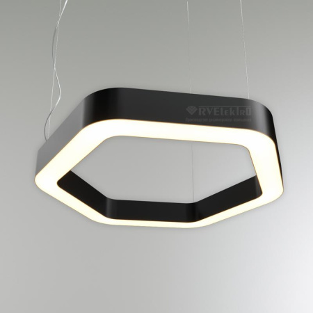 Светильник светодиодный RVE-LBX-HOLE-HEXA-SOFT-700-P 52Вт 4000К 700х664х100мм подвесной шир. рассеив.=80мм бел.  RVE00000730