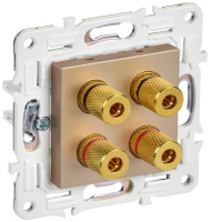 Аудиорозетка 4-м SKANDY SK-A01Sa песочн.  SK-S40-K98