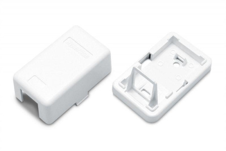 Корпус настенной розетки для установки 1-ой вставки типа Keystone Jack SBB3-1-WH бел.  441126