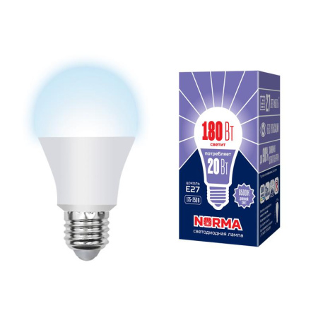 Лампа светодиодная LED-A65-20W/DW/E27/FR/NR Norma 20Вт матовая E27 (упак. картон)  UL-00004028