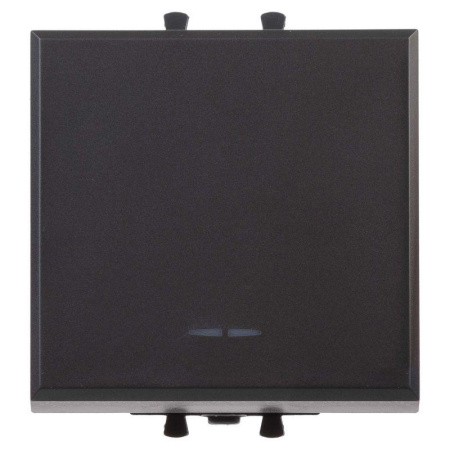 Кнопка модульная 1-кл. 2мод. Avanti "Черный матовый"  4412152