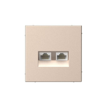 Розетка двойная компьютерная ArtGallery RJ45+RJ45 кат.5E механизм песочн. SE GAL001285