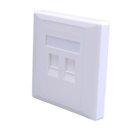 Панель лицевая 2 порта 80х80 Keystone шторка (DIY)  10-0334-1