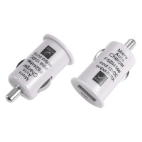 Автозарядка в прикуриватель USB (АЗУ) (5В 1000mA) бел.  18-1921