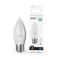 Лампа светодиодная Elementary 10Вт свеча 4100К нейтр. бел. E27 750лм  30220