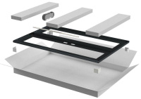 Дверь двустворчатая для шкафа LINEA N 47U 800мм перфорир. черн.  LN05-47U8X-D2P