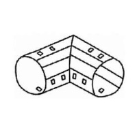 Угольник для дренаж. труб 90град. d63мм  УДР-063
