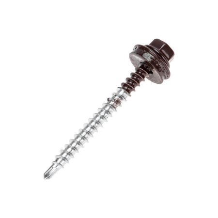 Саморез кровельный 4.8х50мм окрашенный RAL 8017 короб (уп.150шт)  1202-4850-3
