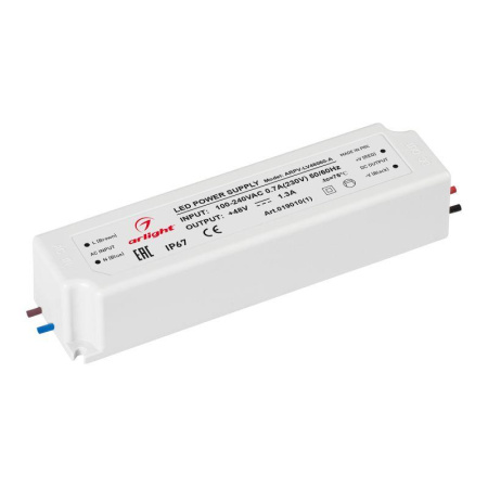 Блок питания ARPV-LV48060-A 60Вт 48В 1.3А IP67 пластик  019010(1)