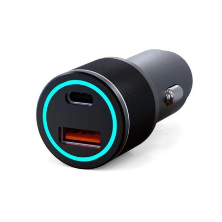 Устройство зарядное автомобильное c двумя портами (USB-C + USB-A) c LED-подсветкой 68Вт  18-2231-5