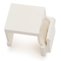 Вставка-заглушка KJ1-BL-WH формата Keystone Jack бел.  39260
