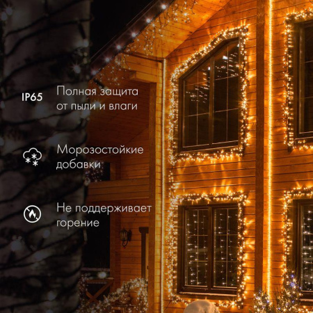 Шнур светодиодный Дюралайт фиксинг 2Вт 36LED/м тепл. бел. (уп.100м)  121-126