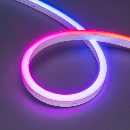 Лента герметичная DMX MOONLIGHT-SIDE-B84-12x17mm 24В RGB-PX7 (18Вт/м IP67 wire x2) (силикон) (уп.5м)  041013