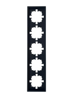 Рамка 5-мест. горизонт. ZIMA черн. бархат  704-4200-150