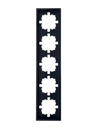 Рамка 5-мест. горизонт. ZIMA черн. бархат  704-4200-150