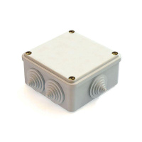 Коробка распаячная для наружного монтажа RAL 7035 6 гермовводов 100х100х50мм IP55  8820016