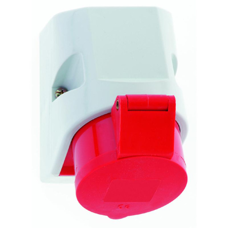 Розетка настенная 16А 5п 3P+N+PE 400В IP44 180град. 100х75 Quick-Connect  11906