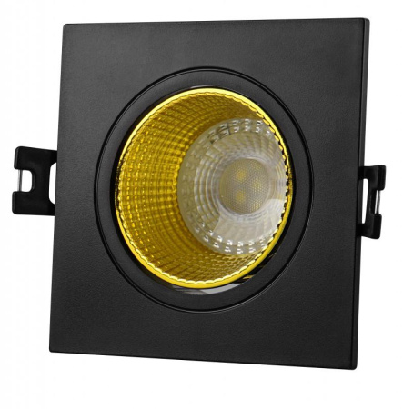 Светильник встраиваемый IP20 10Вт GU5.3 LED черн./желт. пластик  DK3071-BK+YE