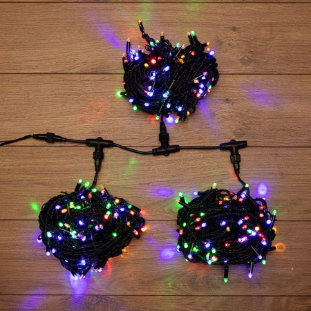 Гирлянда светодиодная "LED ClipLight" 3 нити х20м 399LED мультиколор 25Вт 24В IP65 свечение с динамикой с трансф.  323-309