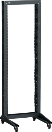 Стойка 1-рамная на 37U 600х600мм на рол. черн. LINEA F  LF05-37U66-1RM