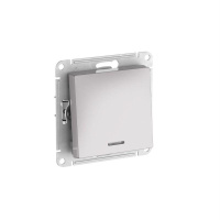 Выключатель 1-кл. AtlasDesign (сх. 1а) 10AX с подсветкой быстрозажим. клем. механизм алюм. SE ATN000313S