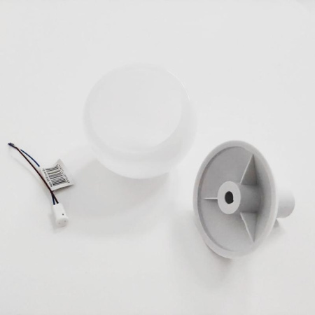 Комплект UFP-R80/N62/G4 OPAL/WHITE SPEC опал D80мм осн. с переходником на трубу D16мм патрон G4 бел.  UL-00008178