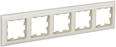 Рамка 5-м BRITE РУ-5-Бр беж./жемчуж.  BR-M52-12-1-K10