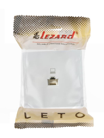 Розетка комп 1-мест. LETO бел.  752-0200-139