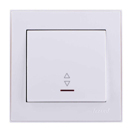 Переключатель проходной 1-кл. СП Rain 10А IP20 с подсветкой бел.  703-0202-114