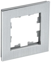 Рамка 1-м BRITE РУ-1-1-БрА металл алюм.  BR-M12-M-K47