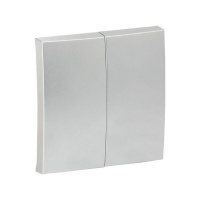 Панель лицевая Валенсия для 2-кл. выключателя проходного 10А сталь PROxima  ESV10-L-027-30