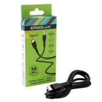 Кабель Type C-Type C 5А 80Вт 1.2м зарядка+ПД коробка черн.  15201 Кабель Type C-Type C 5А 80Вт 1.2м зарядка+ПД коробка черн.  15201