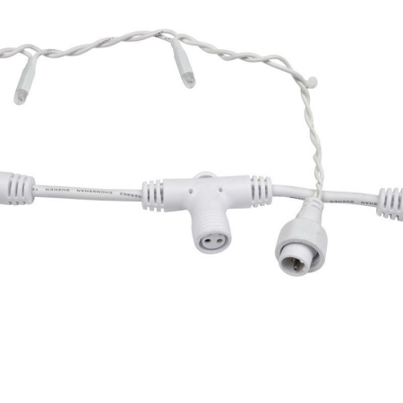 Гирлянда светодиодная "Дождь" 2х6м 768LED тепл. бел. 70Вт 230В IP65 эффект мерцания провод бел. (партия 2020 - 768LED)  235-396