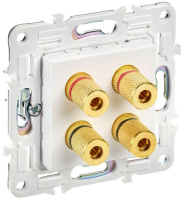 Аудиорозетка 4-м SKANDY SK-A01W арктич. бел.  SK-S40-K01