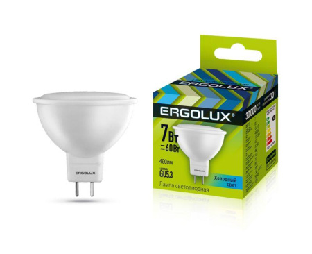 Лампа светодиодная LED-JCDR-7W-GU5.3-4500K 7Вт JCDR рефлектор 4500К бел. 180-240В  12159