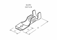 Клемма плоская (штекер-6.3мм) 1-1.5кв.мм (DJ617-6.3B)  08-0913