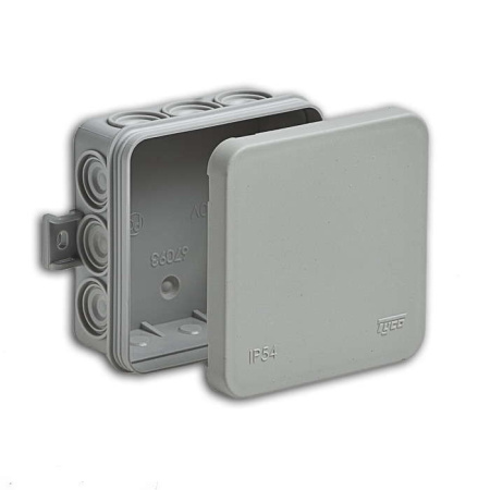 Коробка распределительная ОП 85х85х35мм 12 вводов IP54 сер.  67093