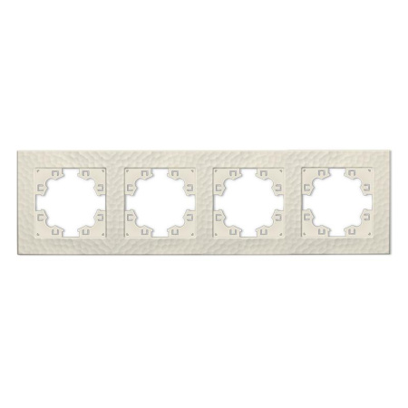 Рамка 4-м Афина фактурная универс. слоновая кость (ivory)  A10046-I