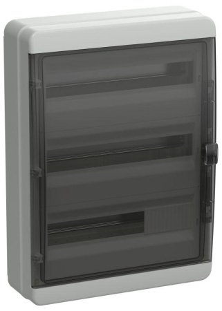 Корпус пластиковый КМПн-54 IP65 черн. прозр. дверь TEKFOR  TF5-KP72-N-54-65-K03-K02