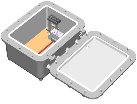 Блок коммутации и управления 1Ex d IIB+H2 T5 Gb IP66 364х284х215мм БКУ-1 Ex  14005