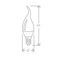 Лампа светодиодная 61 332 NLL-FC37-8.5-230-6.5K-E14-FR 8.5Вт свеча на ветру 6500К холод. бел. E14 730лм 176-264В Navigator 61332
