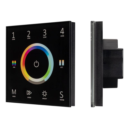 Панель Sens SMART-P67-MULTI Black (230В 4 зоны 2.4G) (IP20 пластик)  028322