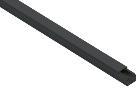 Кабель-канал 12х12 L2000 пластик ЭЛЕКОР черн.  EL-KK10-012-012-1-K02