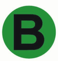 Наклейка "B" d20мм PROxima  an-2-9-1